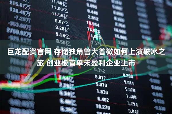巨龙配资官网 存储独角兽大普微如何上演破冰之旅 创业板首单未盈利企业上市