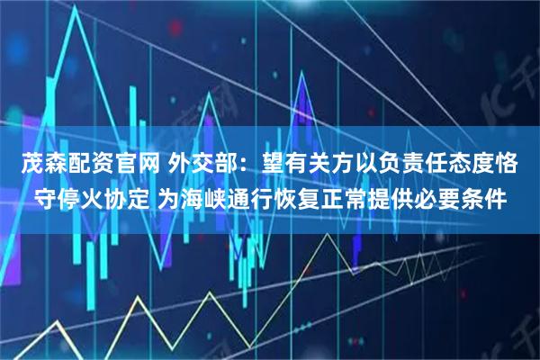 茂森配资官网 外交部：望有关方以负责任态度恪守停火协定 为海峡通行恢复正常提供必要条件