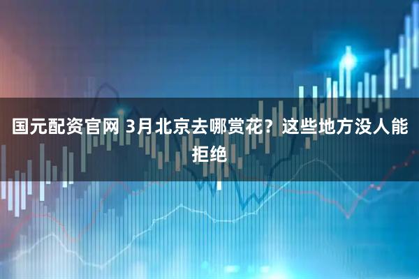 国元配资官网 3月北京去哪赏花？这些地方没人能拒绝